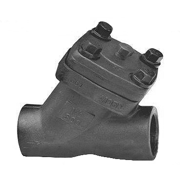 Y type welded bonnet check valve